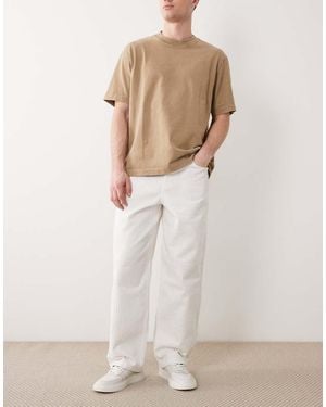 ASOS Baggy Textured Jeans - White