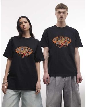 PRNT Fifa World Cup Canada Mascot Relaxed Fit T-Shirt - Black