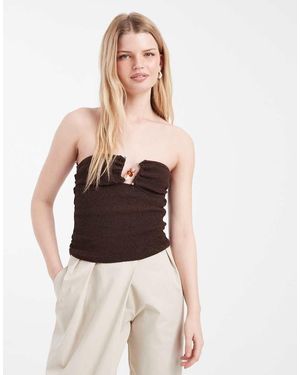 Cotton On Metal Trim Knit Bandeau - Pink