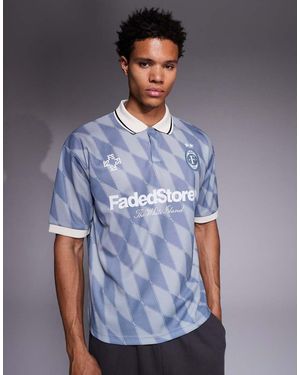 Faded Store Camiseta De Estilo Futbolero Full Time De - Azul
