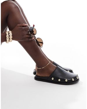 schuh – teale – clogs aus leder - Braun