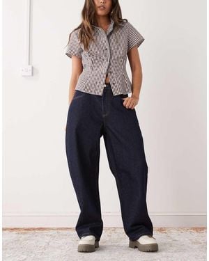 Reclaimed Vintage Barrel Leg Denim Jean - Blue