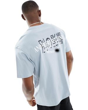 Another Influence Boxy Logo Print T-Shirt - Blue