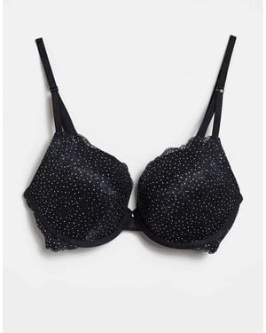 Gossard Glitter - soutien-gorge pigeonnant rembourré à armatures - Noir