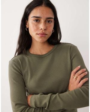 Mango Top A Maniche Lunghe - Verde