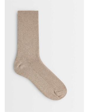 SELECTED Calcetines De Canalé Seleccionados En-Neutro - Blanco