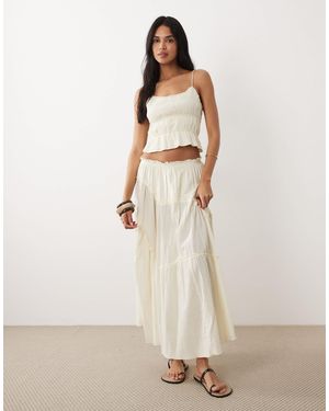 Iisla & Bird Maxi Ruffle Skirt - Natural