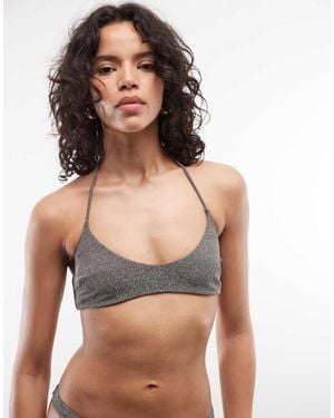 Weekday Halter Bikini Top - Grey