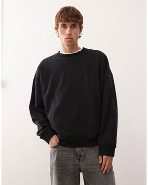 Collusion Essentials Boxy Oversized Sweatshirt - Black