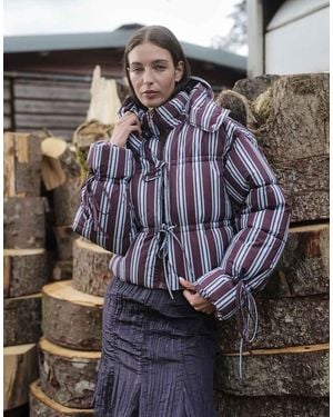 Daisy Street Cocoa Puffa Coat - Multicolour