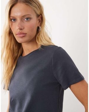 Mango T-Shirt Classica Grigia - Blu