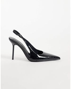 ASOS Pronto Stiletto Slingback High Heeled Shoes - Black