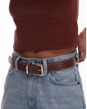 Mango Classic Square Buckle Belt - Purple