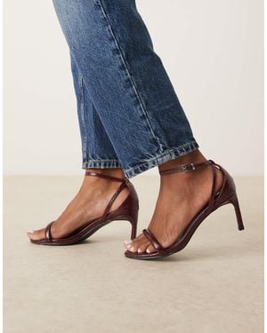 Glamorous Barely There Heeled Sandals - Blue
