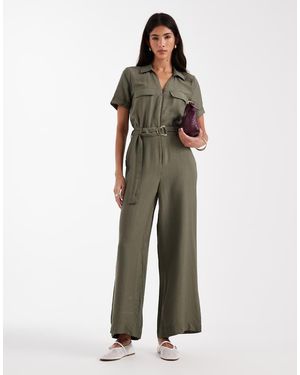 Vero Moda Jumpsuit Met Riem En Utility-Zakken - Groen