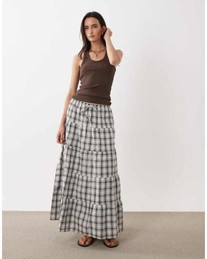 Cotton On Haven Tiered Maxi Skirt - White