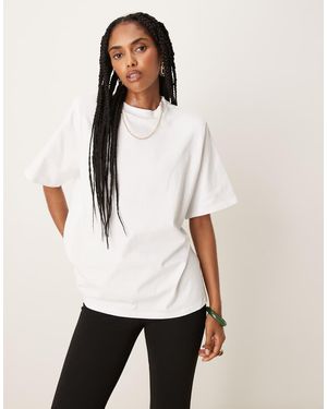 ASOS Heavyweight Cotton With Grown On Neck And Shoulder Pad Detail - White