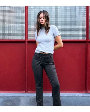 Bershka Tall Bengaline Flared Trousers
