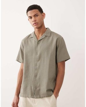 Jack & Jones Waffle Short Sleeve Shirt - Green