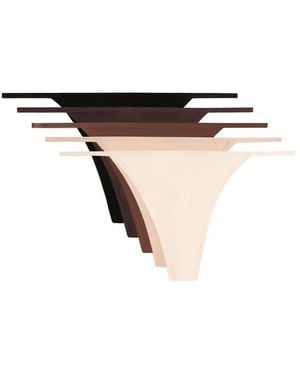 Oysho 5 Polyamide Blend Thongs - Black