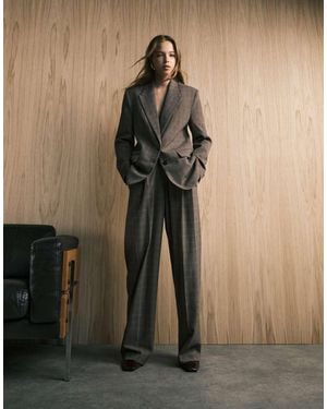 Mango Katy Relaxed Tailored Trouser Co-ord - Natural