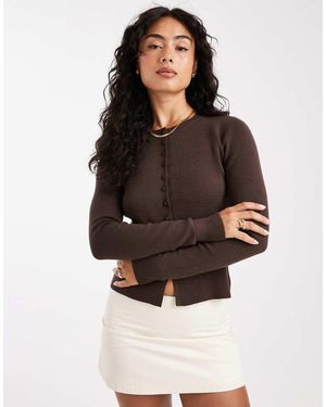 Threadbare Vest Met Knopen - Bruin