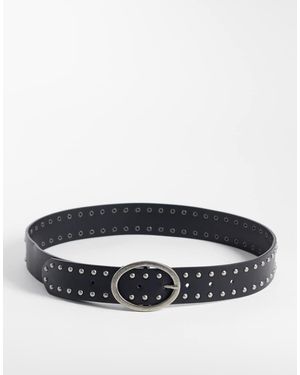 ASOS Waist And Hip Studded Belt - Grey