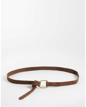 Mango Tie Waist Belt - Brown