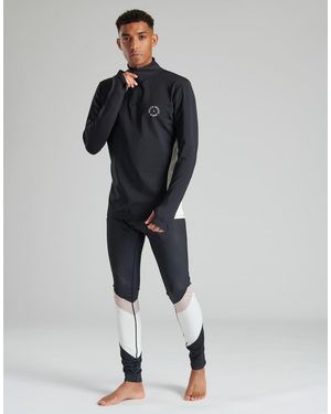 South Beach Ski Fleece Back Leggings - Black