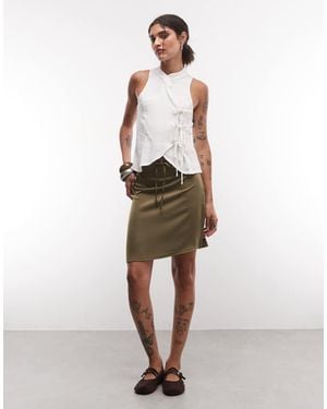 Reclaimed Vintage Awkward Length Skirt - Natural