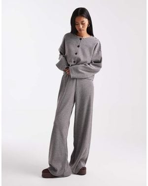 Miss Selfridge Striped Trousers - Part Of A Set - Grey