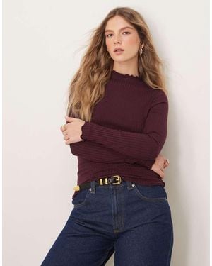 Jdy Lettuce Edge Top - Purple