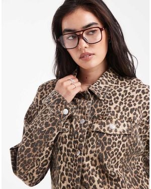 Vero Moda Oversized Denim Jacket - Brown