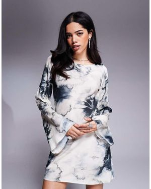 ASOS Slash Neck Biased Mini - Grey