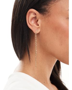 ASOS – e hängeohrringe mit schlichtem kettendesign - Schwarz