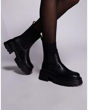 SIMMI Simmi London Paulie Chunky Low Ankle Boots - Black
