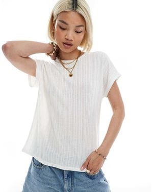 ONLY Ribbed Textured Top - White