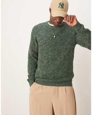 SELECTED Textured Knitted Jumper - Green
