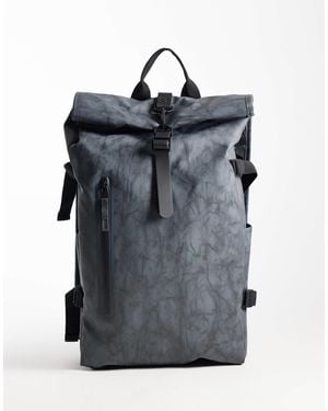 Rains 14590 rolltop wasserfester bedruckter großer rucksack - Schwarz