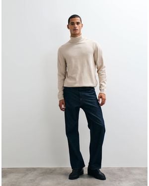 Jack & Jones Essential Knit Roll Neck Sweater - White