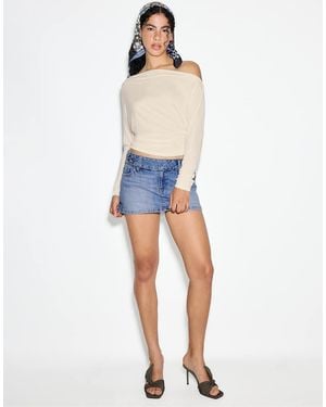 Stradivarius Skort Met Hamerlus - Blauw