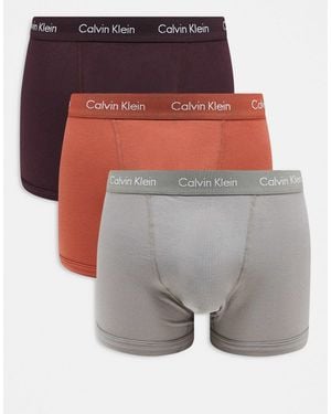 Calvin Klein Cotton Stretch 3 Pack Trunk - Grey