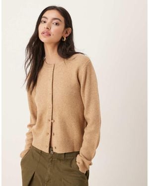 Mango Compact Knit Cardigan - Natural