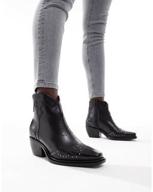OFF THE HOOK – grange – ankle-boots aus leder - Schwarz