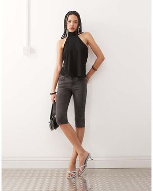 Noisy May Jeans Capri Stretch Slavato - Neutro
