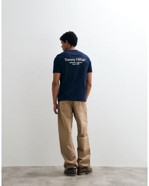 Tommy Hilfiger Boxy Fit Logo T-Shirt - Blue