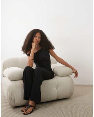 Mango Jumpsuit Met Asymmetrisch Gedraaid Bandje - Bruin