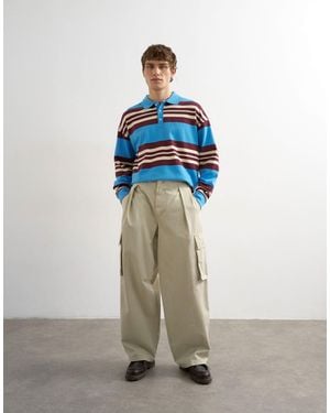 TOPMAN baggy Fit Cargo Trouser - White