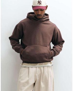 Cotton On Boxy Fit Hoodie - Brown