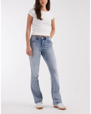 Vero Moda Flash Mid Rise Flare Jeans - Blue